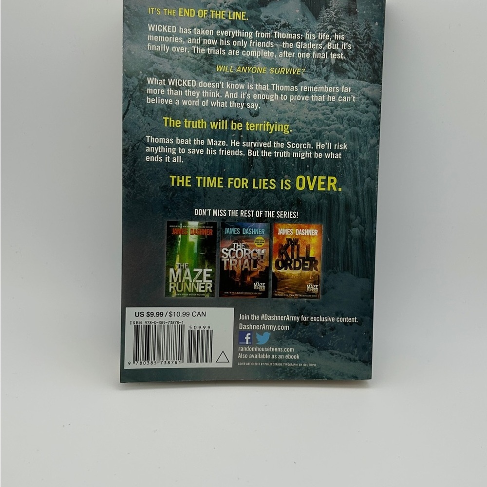 The Death Cure by James Dashner - Paperback - Picture 3 of 3